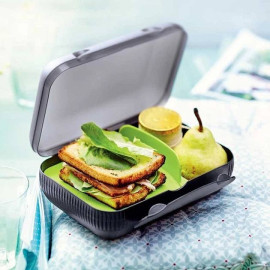 Ланчбокс Tupperware великий 1 л зі знімним роздільником чорний