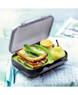 Ланчбокс Tupperware великий 1 л зі знімним роздільником чорний