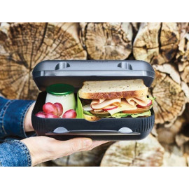 Ланчбокс Tupperware великий 1 л зі знімним роздільником чорний