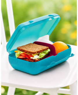 Ланчбокс Tupperware великий 1 л зі знімним роздільником тіфані