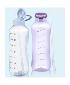 Екопляшка 2 л Eco Aquavibe з гнучкою трубочкою