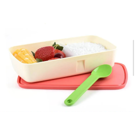 Ланчбокс Tupperware 650 мл з герметичною кришкою, ложкою та знімним розділювачем