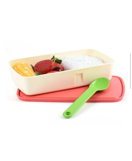 Ланчбокс Tupperware 650 мл з герметичною кришкою, ложкою та знімним розділювачем