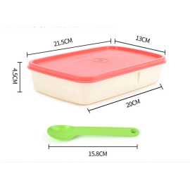 Ланчбокс Tupperware 650 мл з герметичною кришкою, ложкою та знімним розділювачем