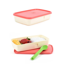 Ланчбокс Tupperware 650 мл з герметичною кришкою, ложкою та знімним розділювачем