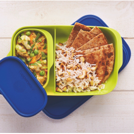Ланчбокс Tupperware 600 мл з розділювачем і додатковим контейнером