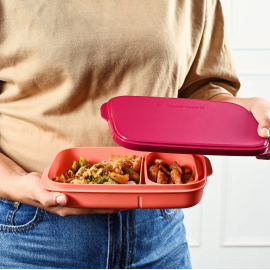Ланчбокс Tupperware 600 мл з розділювачем і додатковим контейнером