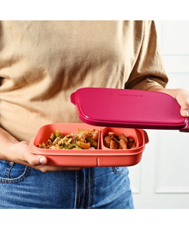 Ланчбокс Tupperware 600 мл з розділювачем і додатковим контейнером