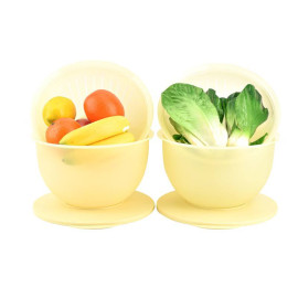 Набір Чарівність Tupperware чаша 4,3 л з герметичною кришкою та друшляк блідо-жовтий