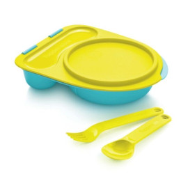 Тарілка-ланчбокс Tupperware 400 мл з приборами