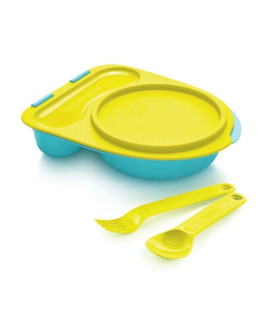 Тарілка-ланчбокс Tupperware 400 мл з приборами