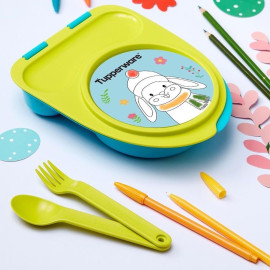 Тарілка-ланчбокс Tupperware 400 мл з приборами