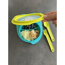 Тарілка-ланчбокс Tupperware 400 мл з приборами