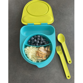 Тарілка-ланчбокс Tupperware 400 мл з приборами